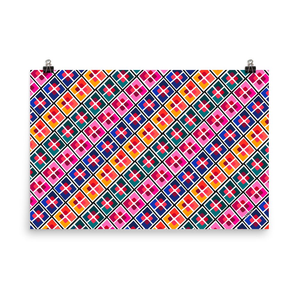 Phulkari Pattern Print - Ambam Art