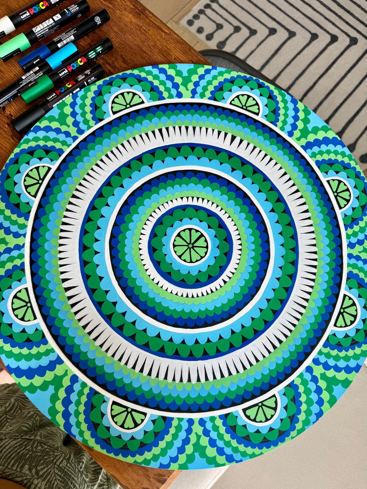 Hand Painted Wooden Mandala