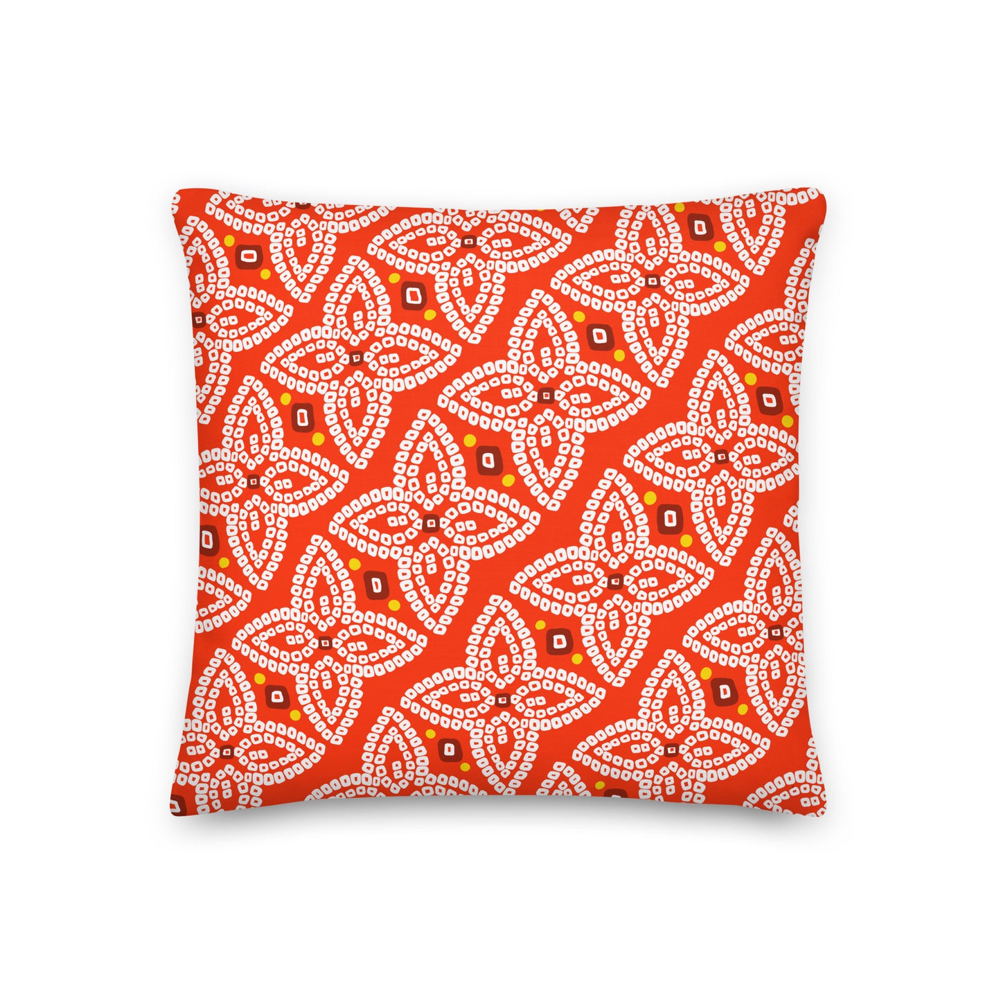 Bandhani Double-Sided Blue and Red Pillow