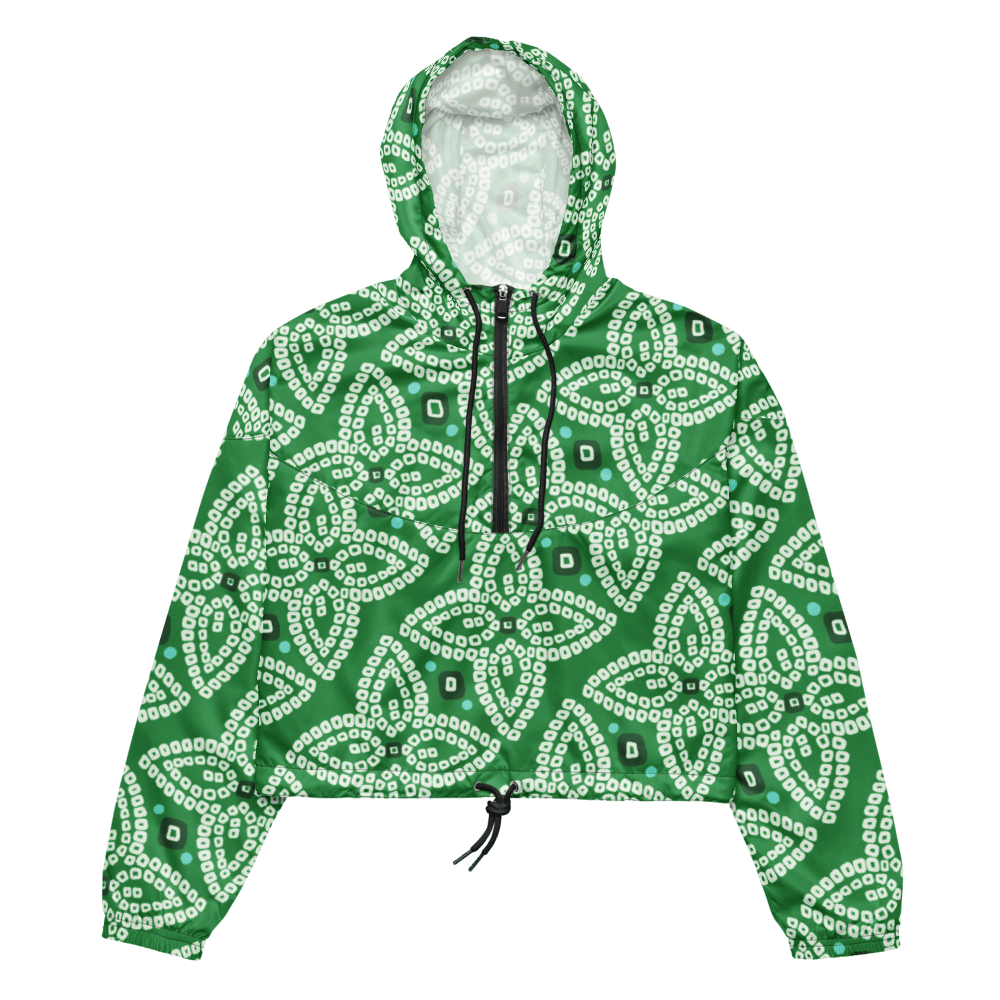 Bandhani Cropped Windbreaker - Ambam Art