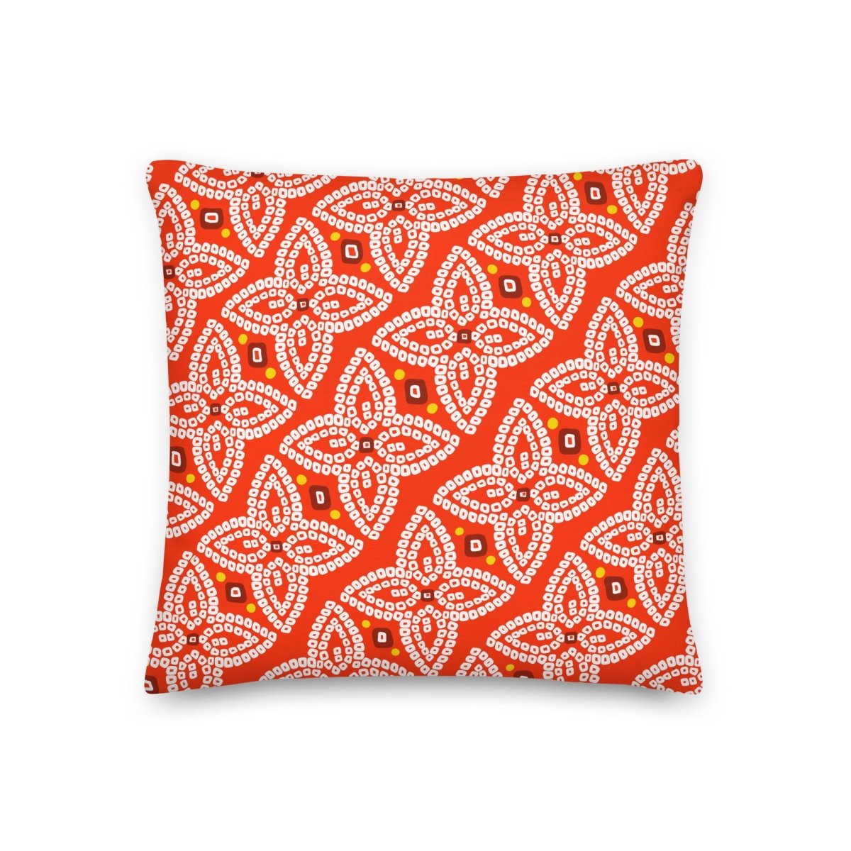 Bandhani Double - Sided Blue and Red Pillow - Ambam Art