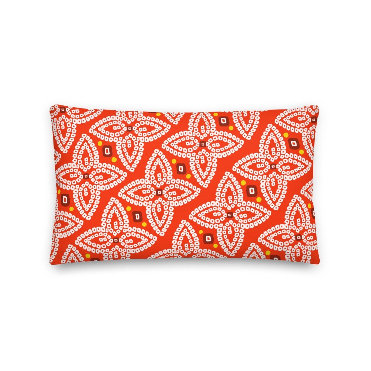Bandhani Double - Sided Blue and Red Pillow - Ambam Art