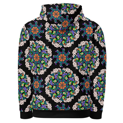 Dark Flora Cotton Hoodie - Unisex - Ambam Art