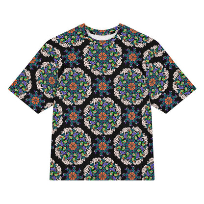 Dark Flora Oversized Cotton Tee - Unisex - Ambam Art