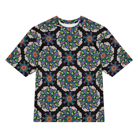 Dark Flora Oversized Cotton Tee - Unisex - Ambam Art