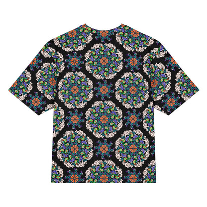 Dark Flora Oversized Cotton Tee - Unisex - Ambam Art