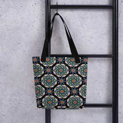 Dark Flora Tote Bag - Ambam Art