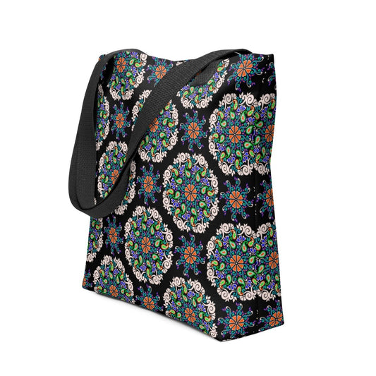 Dark Flora Tote Bag - Ambam Art