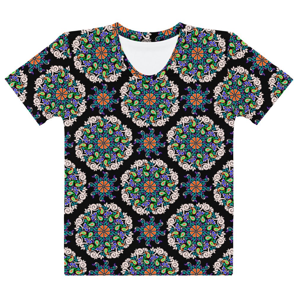Dark Flora Women’s Cotton T-Shirt - Ambam Art