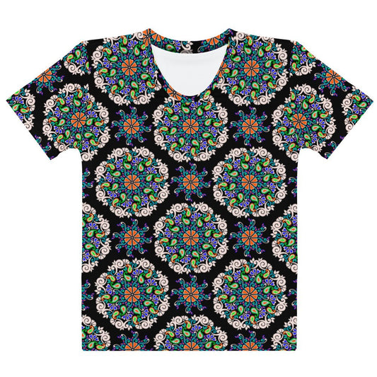 Dark Flora Women’s Cotton T-Shirt - Ambam Art