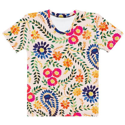 Gulab Cotton Crew Neck Tee - Women's - Ambam Art