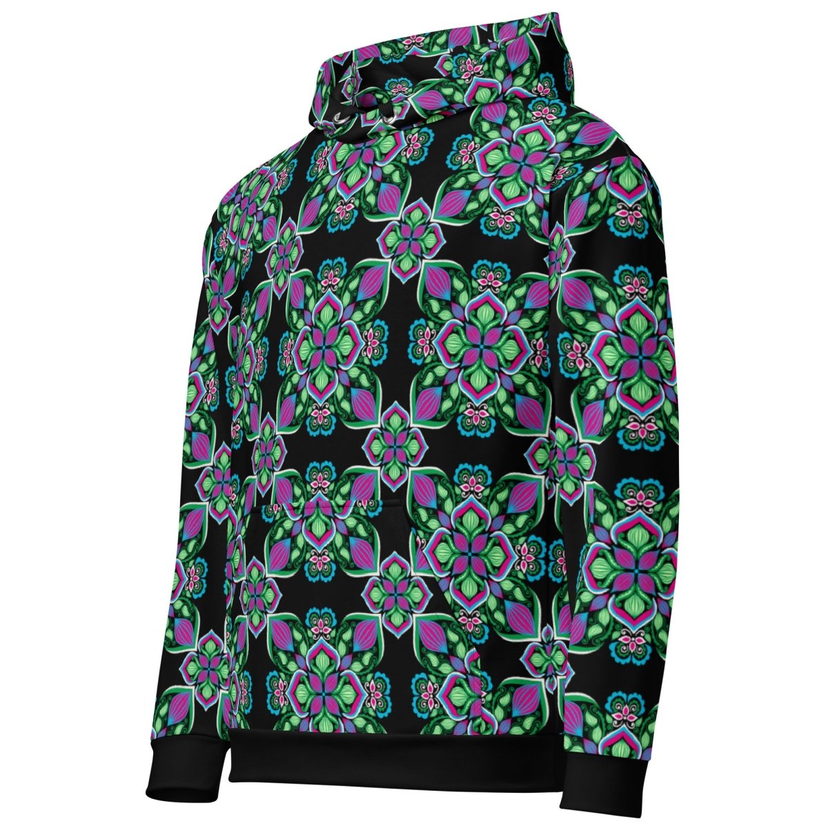 Midnight Bloom Cotton Hoodie - Unisex - Ambam Art