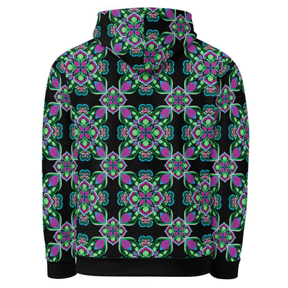 Midnight Bloom Cotton Hoodie - Unisex - Ambam Art