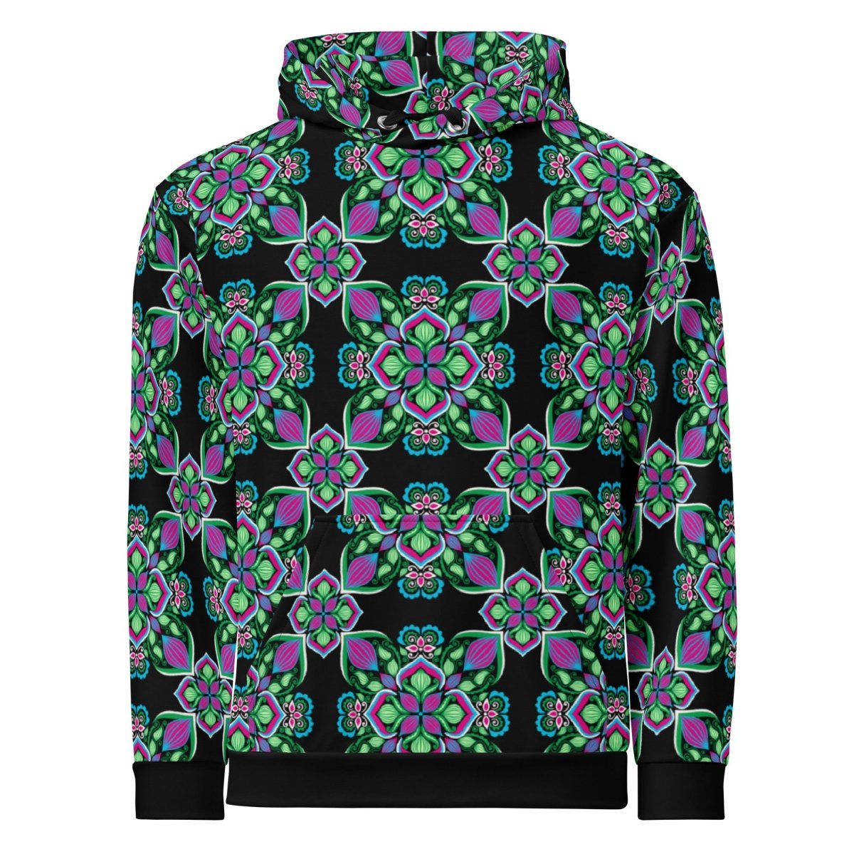 Midnight Bloom Cotton Hoodie - Unisex - Ambam Art