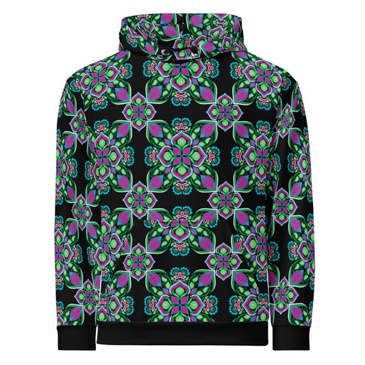 Midnight Bloom Cotton Hoodie - Unisex - Ambam Art