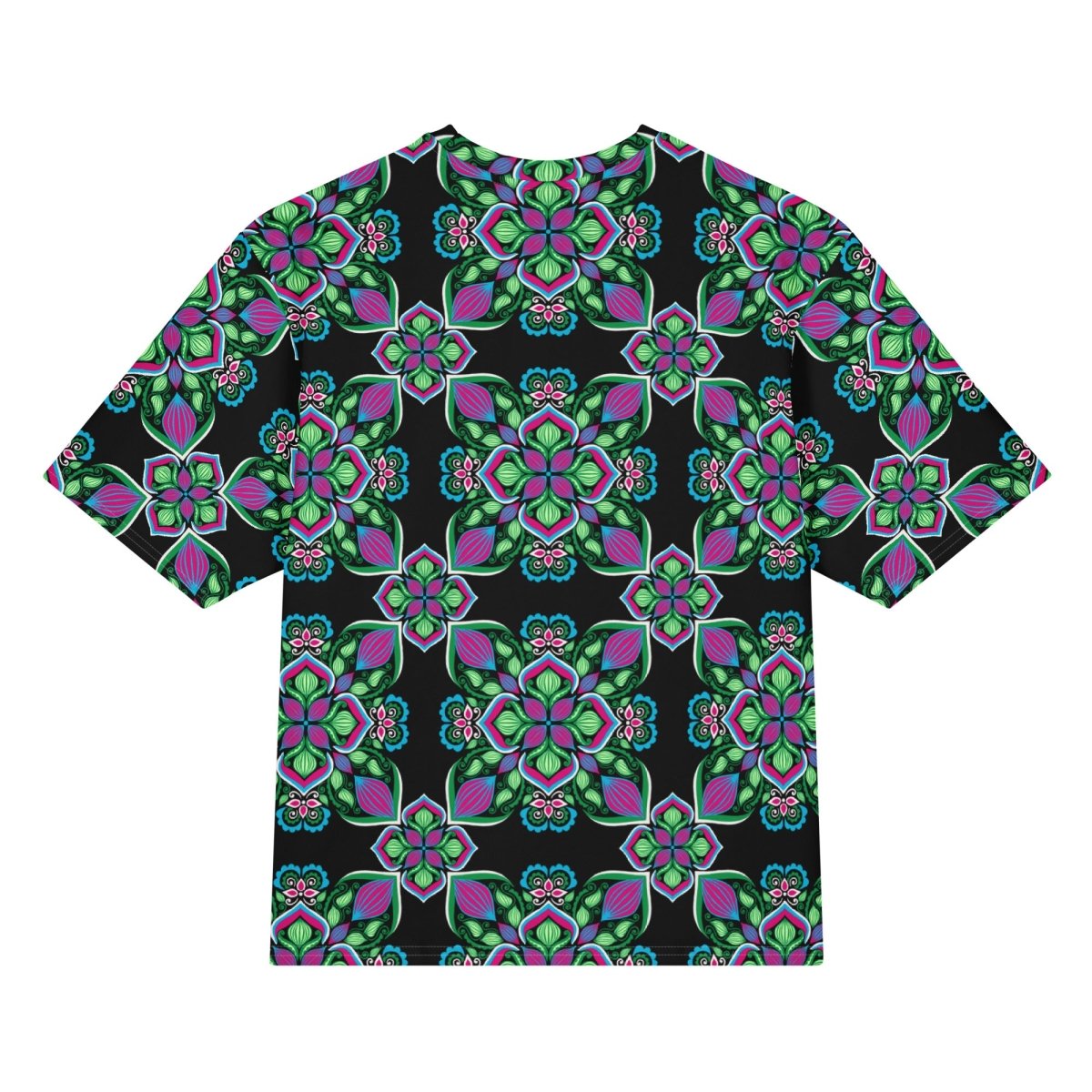 Midnight Bloom Oversized Cotton Tee - Unisex - Ambam Art