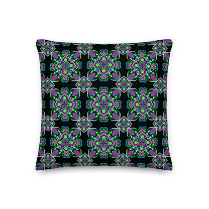 Midnight Bloom Pillow - Ambam Art