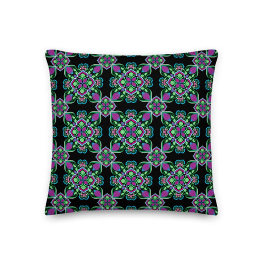 Midnight Bloom Pillow - Ambam Art