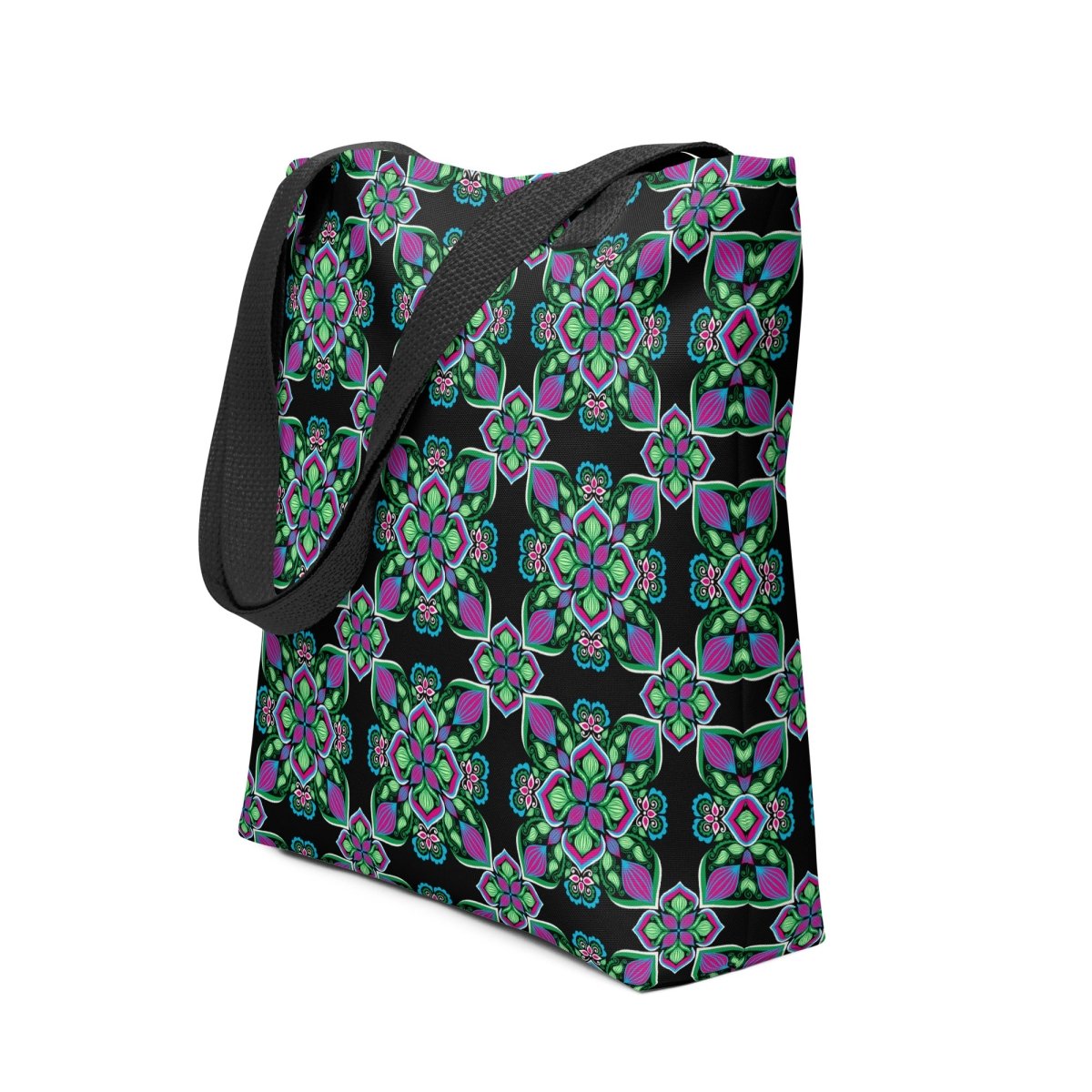 Midnight Bloom Tote Bag - Ambam Art