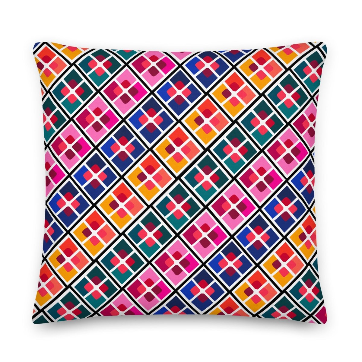 Phulkari Pattern Pillow - Ambam Art