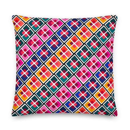 Phulkari Pattern Pillow - Ambam Art