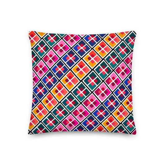 Phulkari Pattern Pillow - Ambam Art