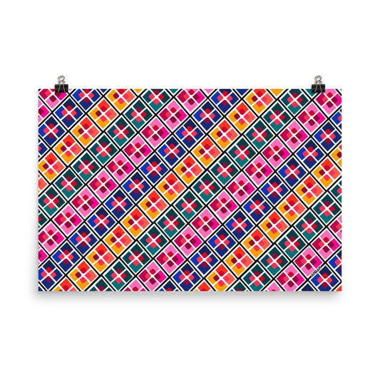 Phulkari Pattern Print - Ambam Art