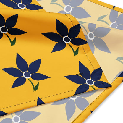 Yellow Floral Bandana - Ambam Art
