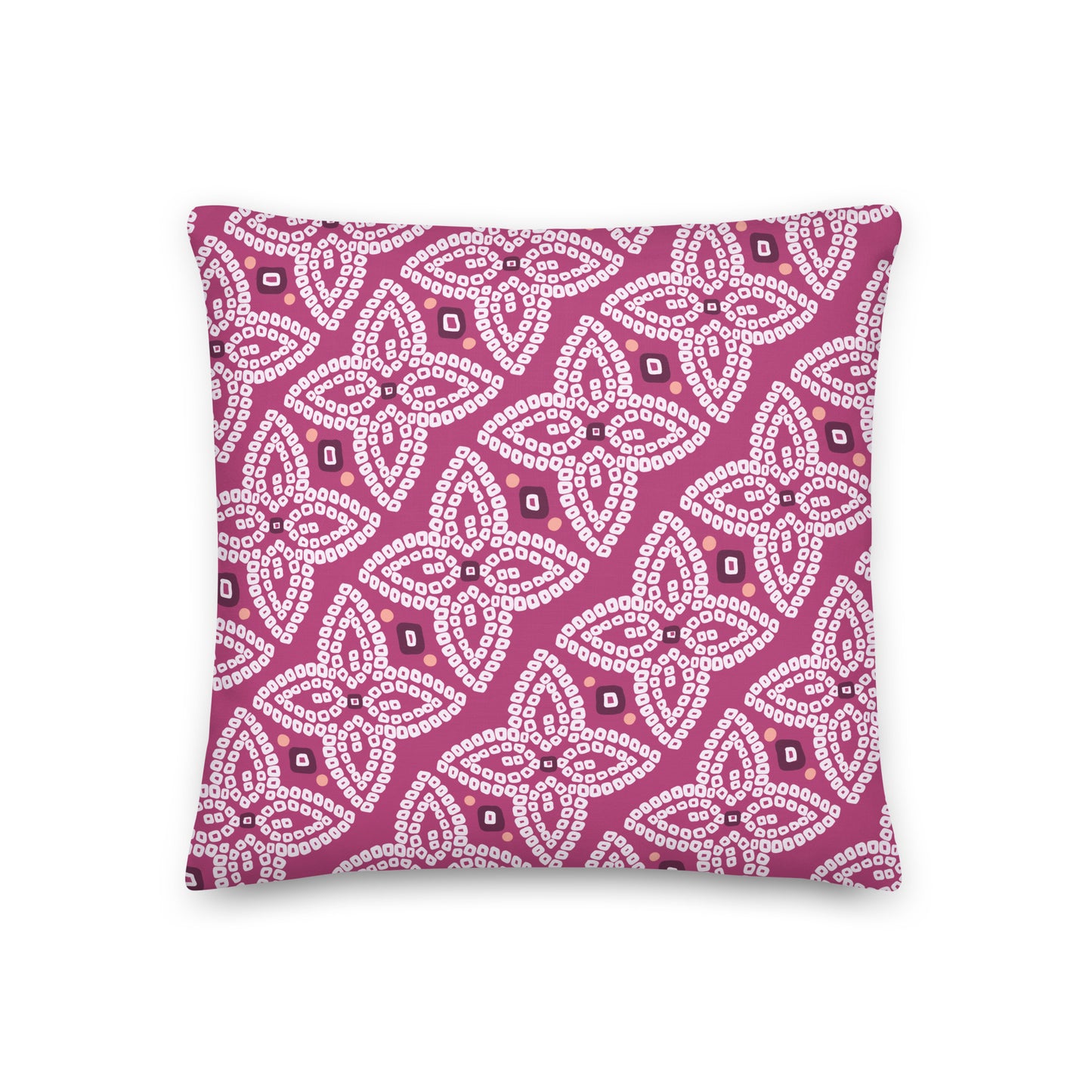 Bandhani Double-Sided Green and Purple Pillow
