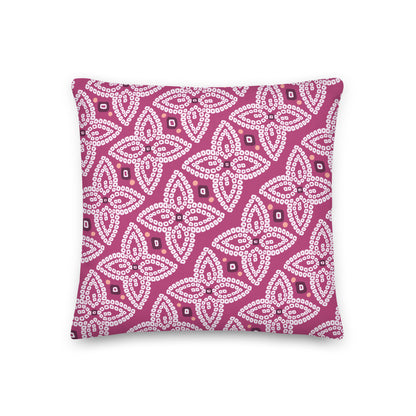 Bandhani Double-Sided Green and Purple Pillow