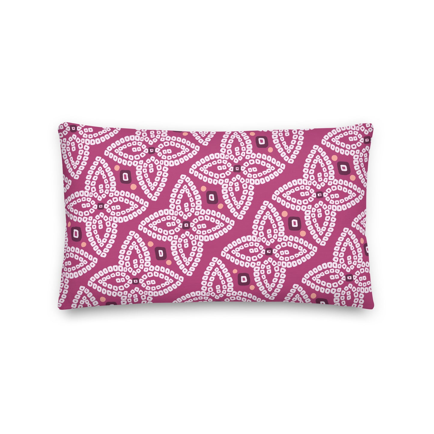 Bandhani Double-Sided Green and Purple Pillow