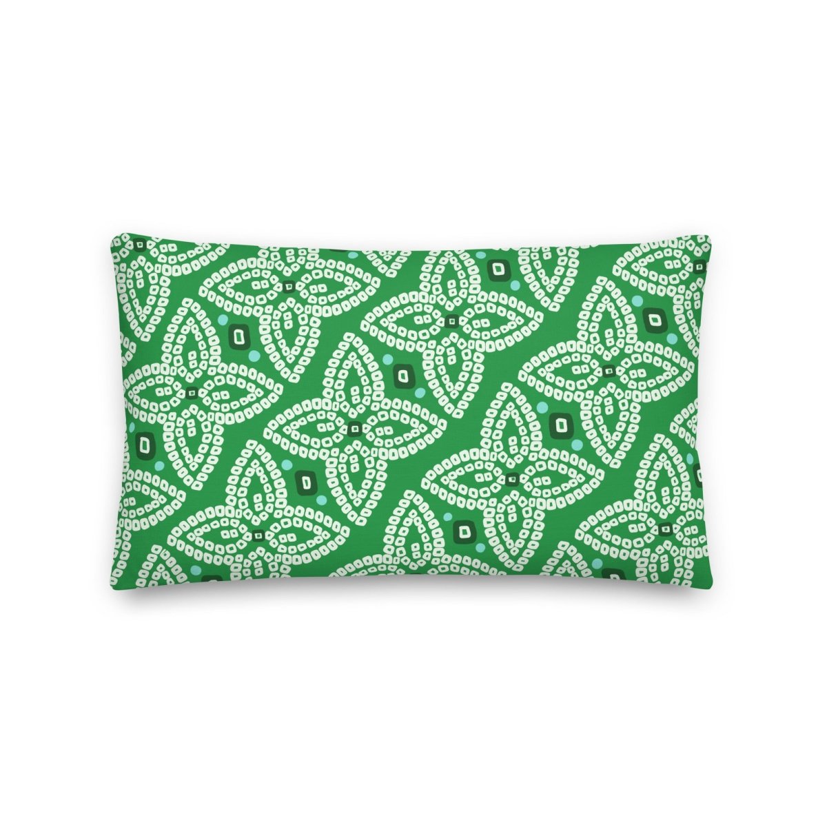 Bandhani Double - Sided Green and Purple Pillow - Ambam Art