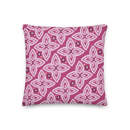 Bandhani Double - Sided Green and Purple Pillow - Ambam Art