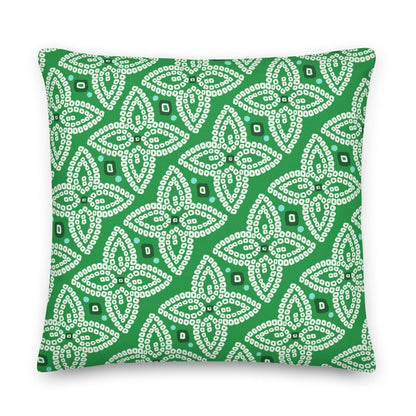 Bandhani Double - Sided Green and Purple Pillow - Ambam Art