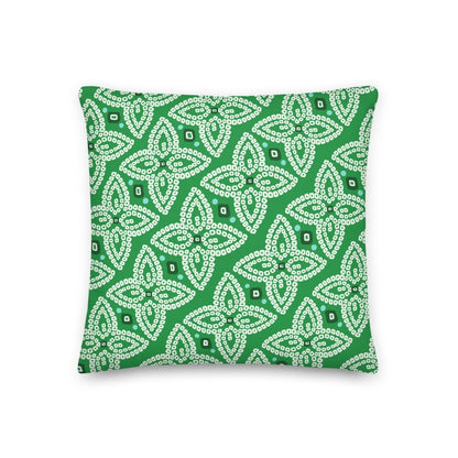 Bandhani Double - Sided Green and Purple Pillow - Ambam Art